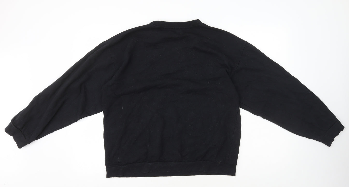 I SAW IT FIRST Womens Black Cotton Pullover Sweatshirt Size XL Pullover