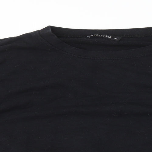 I SAW IT FIRST Womens Black Cotton Pullover Sweatshirt Size XL Pullover
