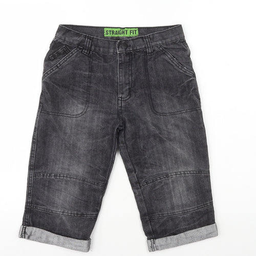 Preworn Boys Black Cotton Straight Jeans Size 10-11 Years Regular Zip