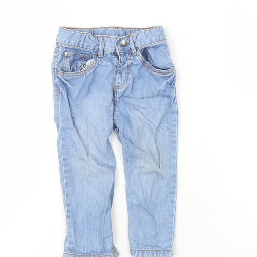 TEX Baby Blue Cotton Capri Jeans Size 12-18 Months Snap