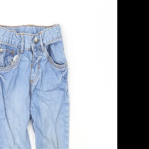 TEX Baby Blue Cotton Capri Jeans Size 12-18 Months Snap