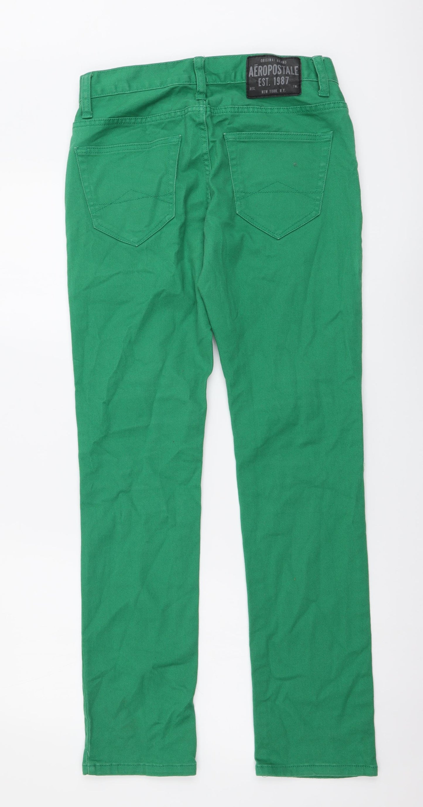 Bowery Womens Green Cotton Skinny Jeans Size 28 in L32 in Regular Button