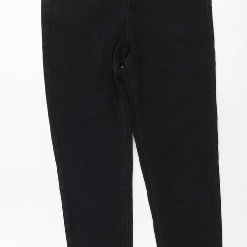 NEXT Girls Black Cotton Skinny Jeans Size 11 Years Regular Button
