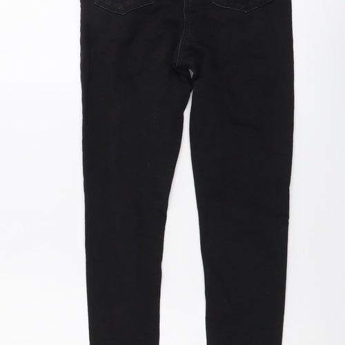 NEXT Girls Black Cotton Skinny Jeans Size 11 Years Regular Button