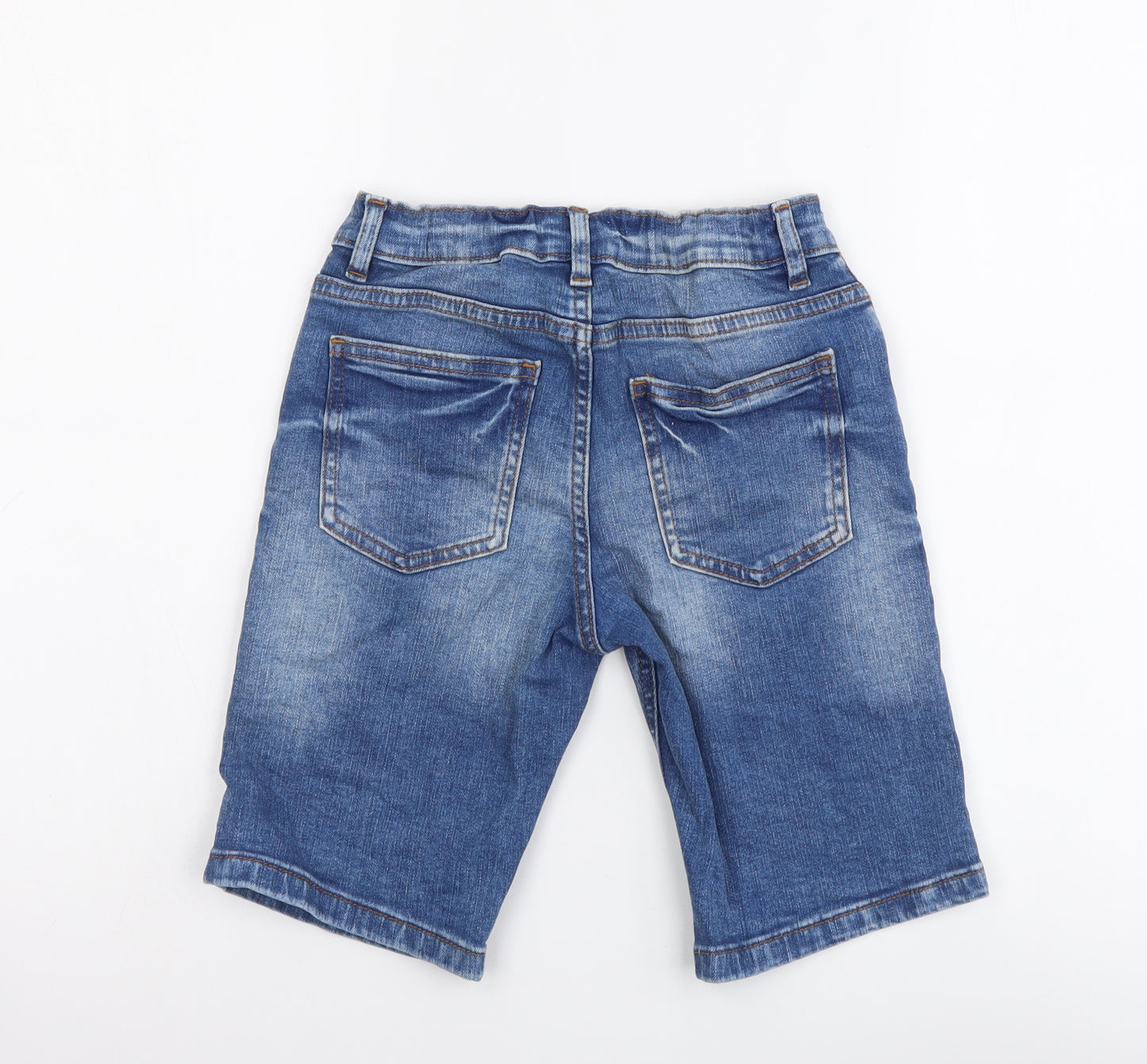 NEXT Boys Blue Cotton Bermuda Shorts Size 8 Years Regular Zip