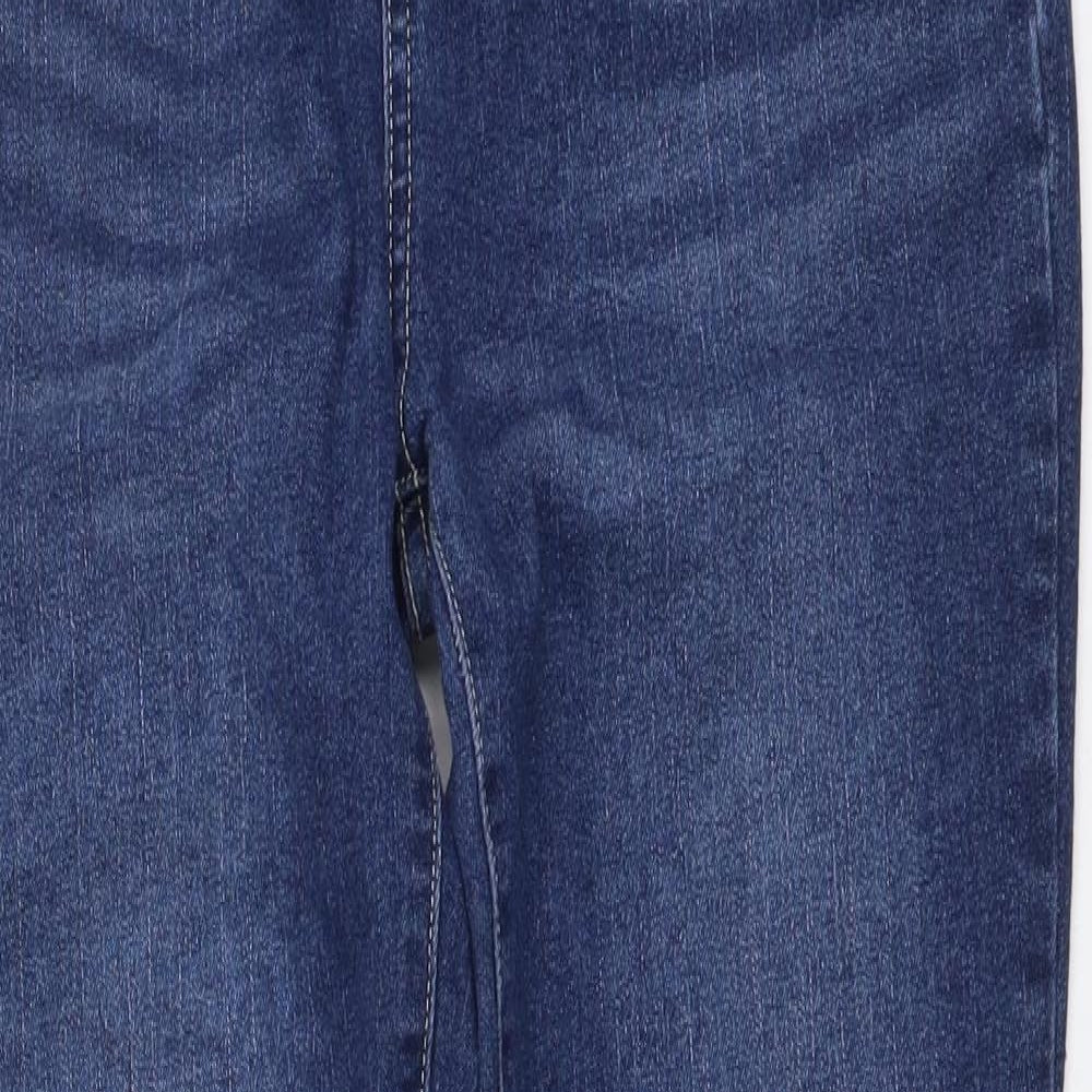 SheIn Womens Blue Cotton Skinny Jeans Size L L28 in Regular Button