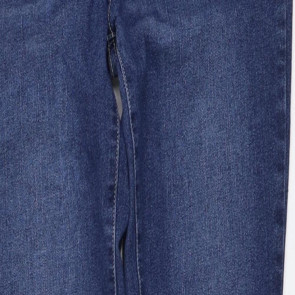 SheIn Womens Blue Cotton Skinny Jeans Size L L28 in Regular Button