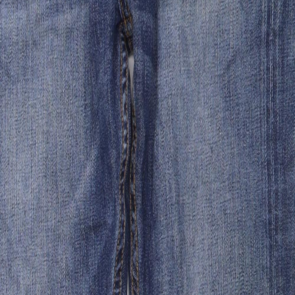 AllSaints Mens Blue Cotton Skinny Jeans Size 32 in L32 in Regular Button