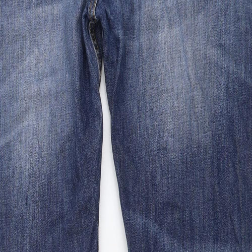 AllSaints Mens Blue Cotton Skinny Jeans Size 32 in L32 in Regular Button