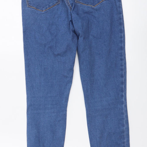 Denim & Co. Womens Blue Cotton Skinny Jeans Size 10 L25 in Regular Button
