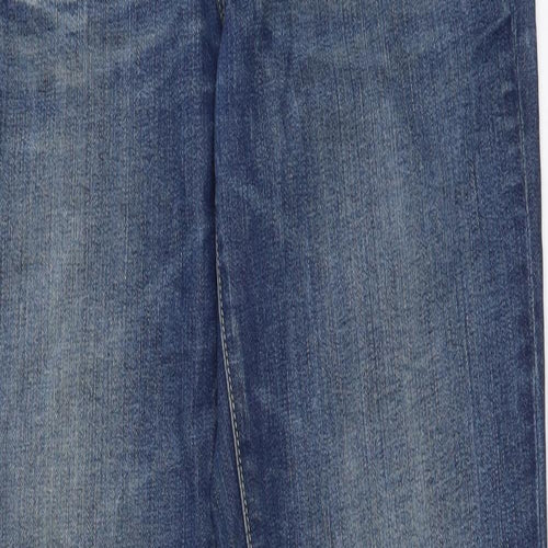 Gap Womens Blue Cotton Bootcut Jeans Size 8 L32 in Regular Button