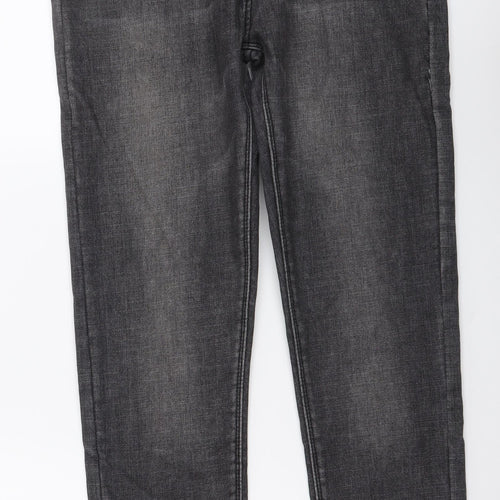 Preworn Womens Grey Cotton Skinny Jeans Size 28 in L29 in Regular Button