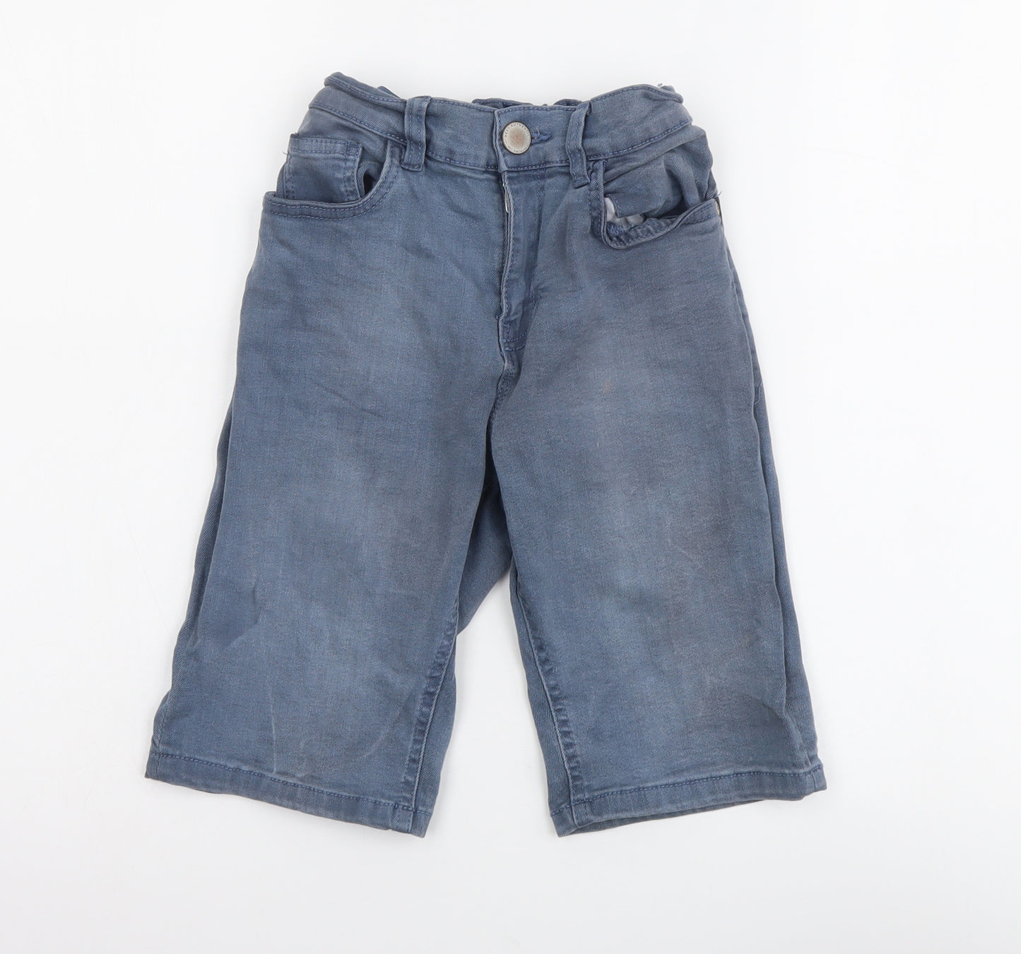 NEXT Boys Blue Cotton Bermuda Shorts Size 11 Years Regular Zip