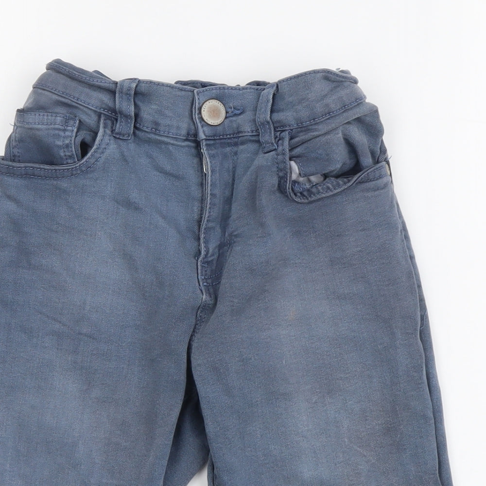 NEXT Boys Blue Cotton Bermuda Shorts Size 11 Years Regular Zip