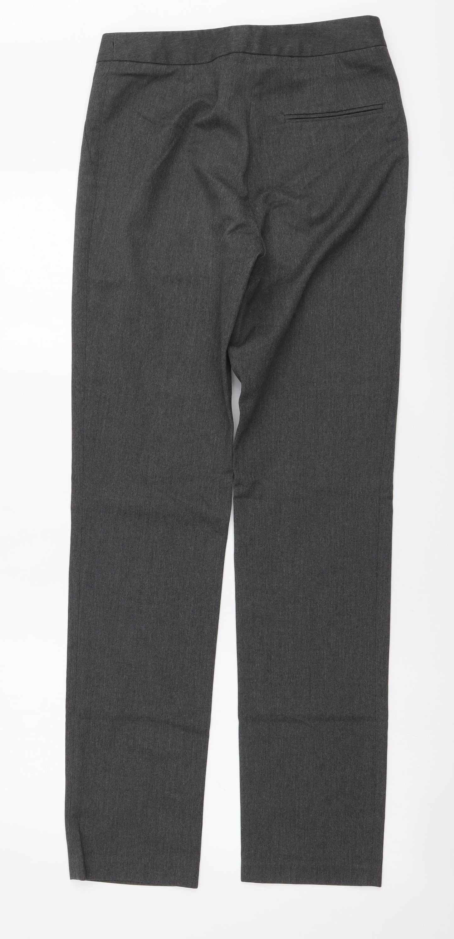 Aspire Womens Grey Polyester Trousers Size 24 in L30 in Regular Button