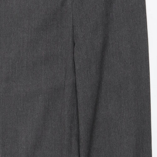 Aspire Womens Grey Polyester Trousers Size 24 in L30 in Regular Button