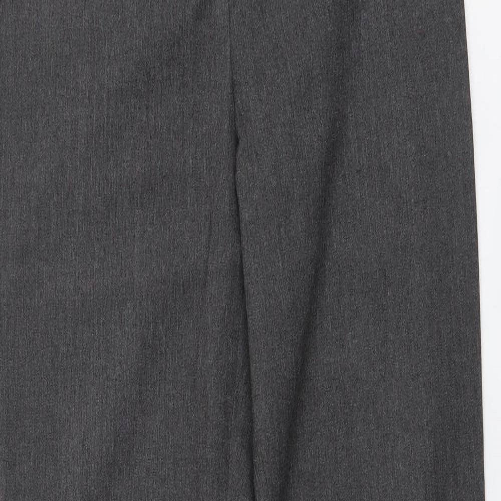 Aspire Womens Grey Polyester Trousers Size 24 in L30 in Regular Button
