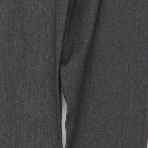 Aspire Womens Grey Polyester Trousers Size 24 in L30 in Regular Button