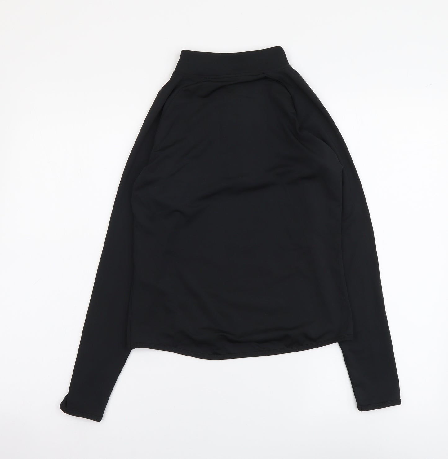 McKenzie Boys Black Polyester Basic T-Shirt Size 10-11 Years Mock Neck Pullover