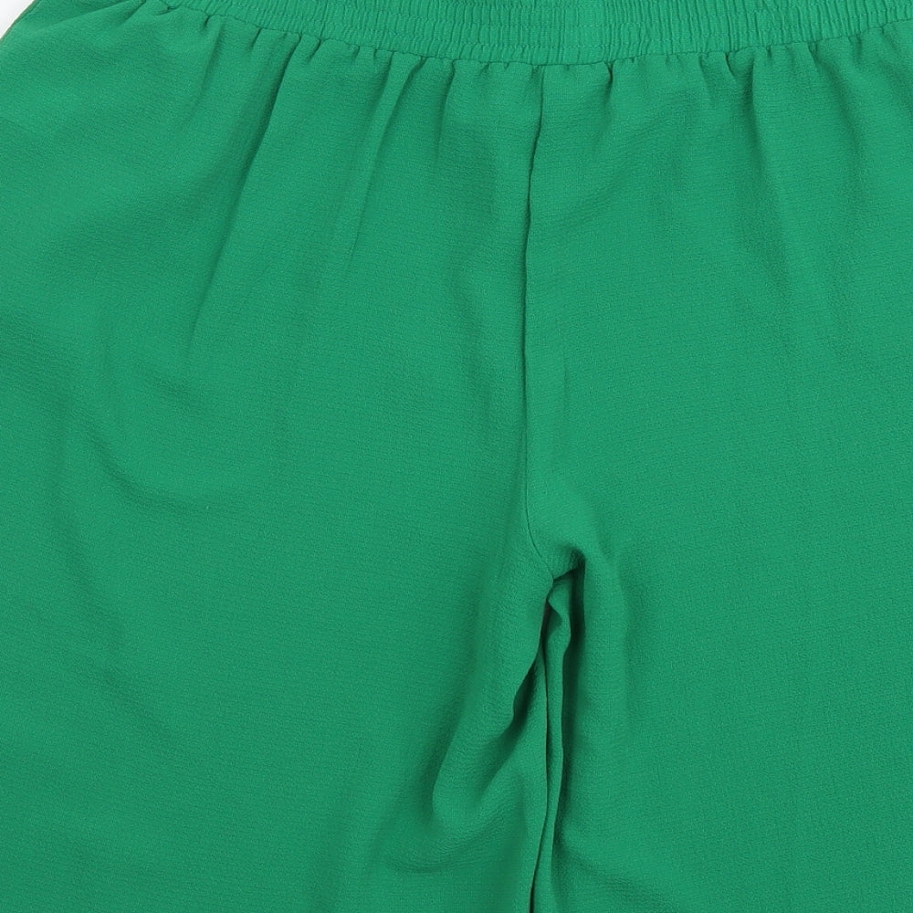 Papaya Womens Green Polyester Bermuda Shorts Size 14 L10 in Regular Drawstring