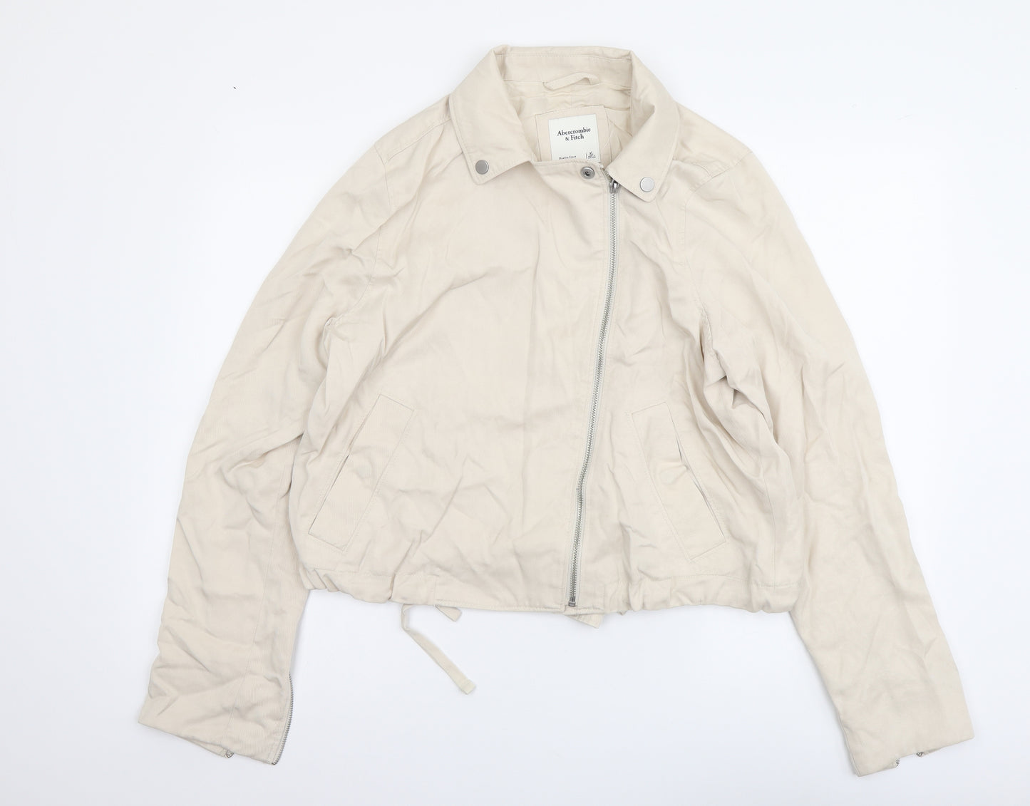 Abercrombie & Fitch Womens Beige Jacket Size XL Zip