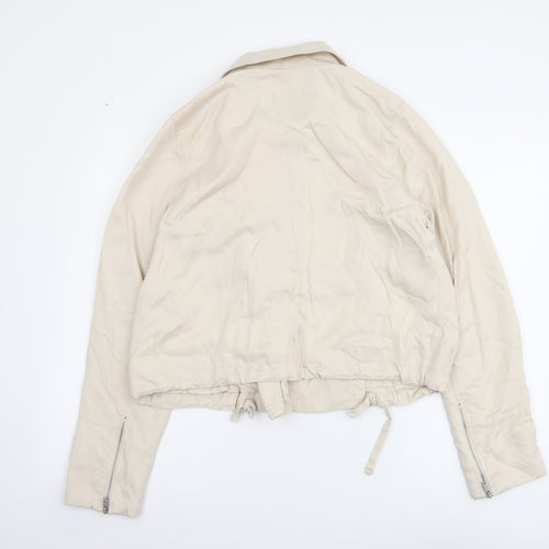 Abercrombie & Fitch Womens Beige Jacket Size XL Zip