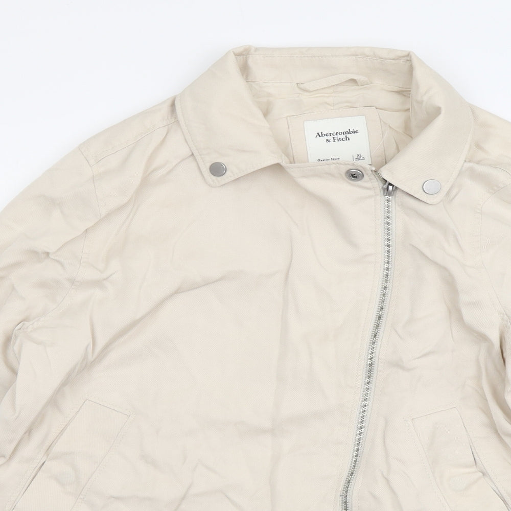 Abercrombie & Fitch Womens Beige Jacket Size XL Zip