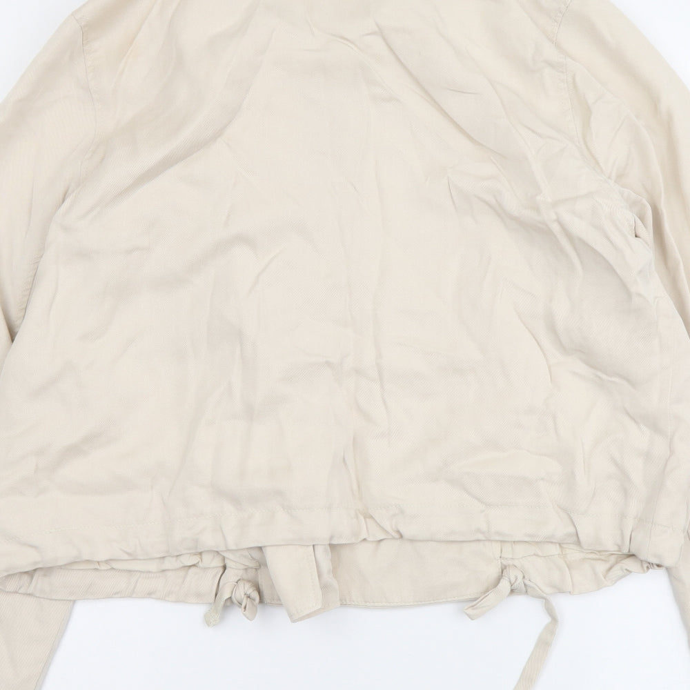 Abercrombie & Fitch Womens Beige Jacket Size XL Zip