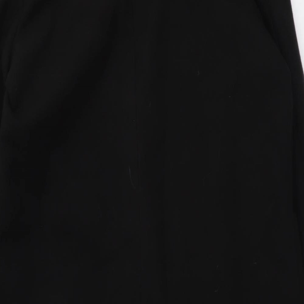 M.F.N Womens Black Overcoat Coat Size 2XL Button