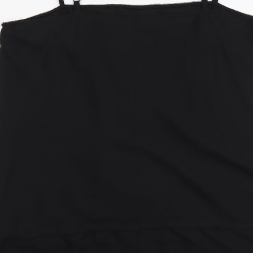 Simply Be Womens Black Polyester Basic Tank Size 22 Square Neck