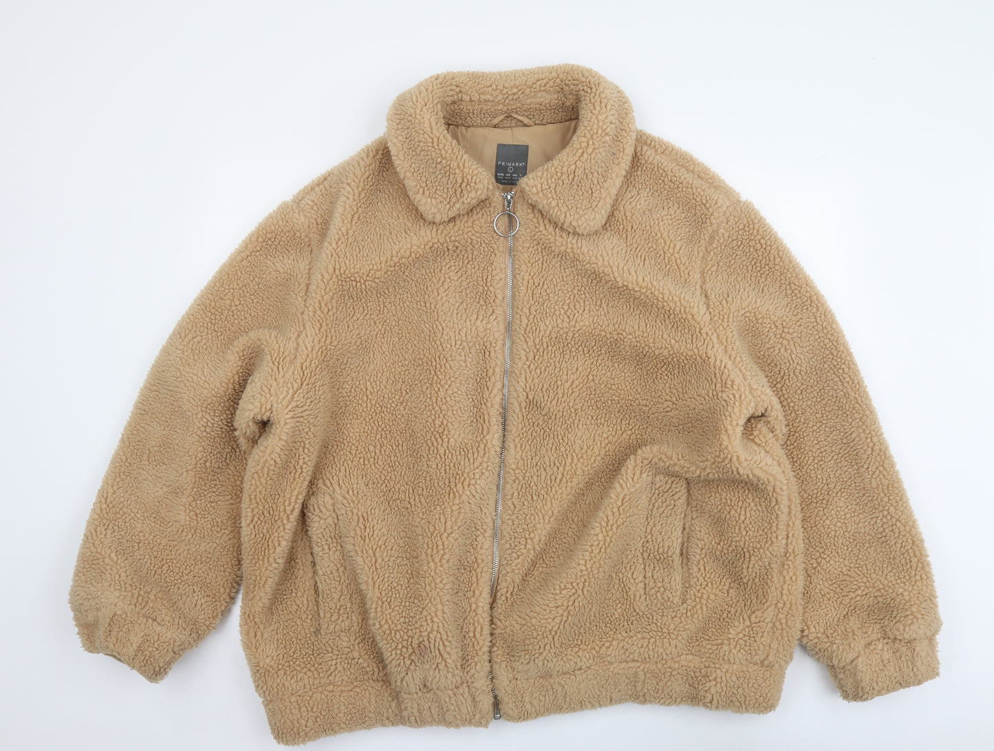 Primark Womens Beige Jacket Size L Zip