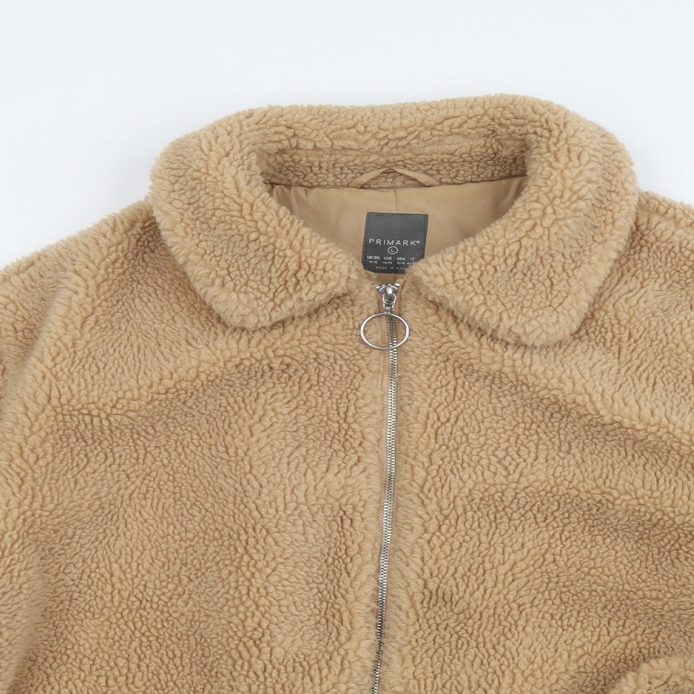 Primark Womens Beige Jacket Size L Zip