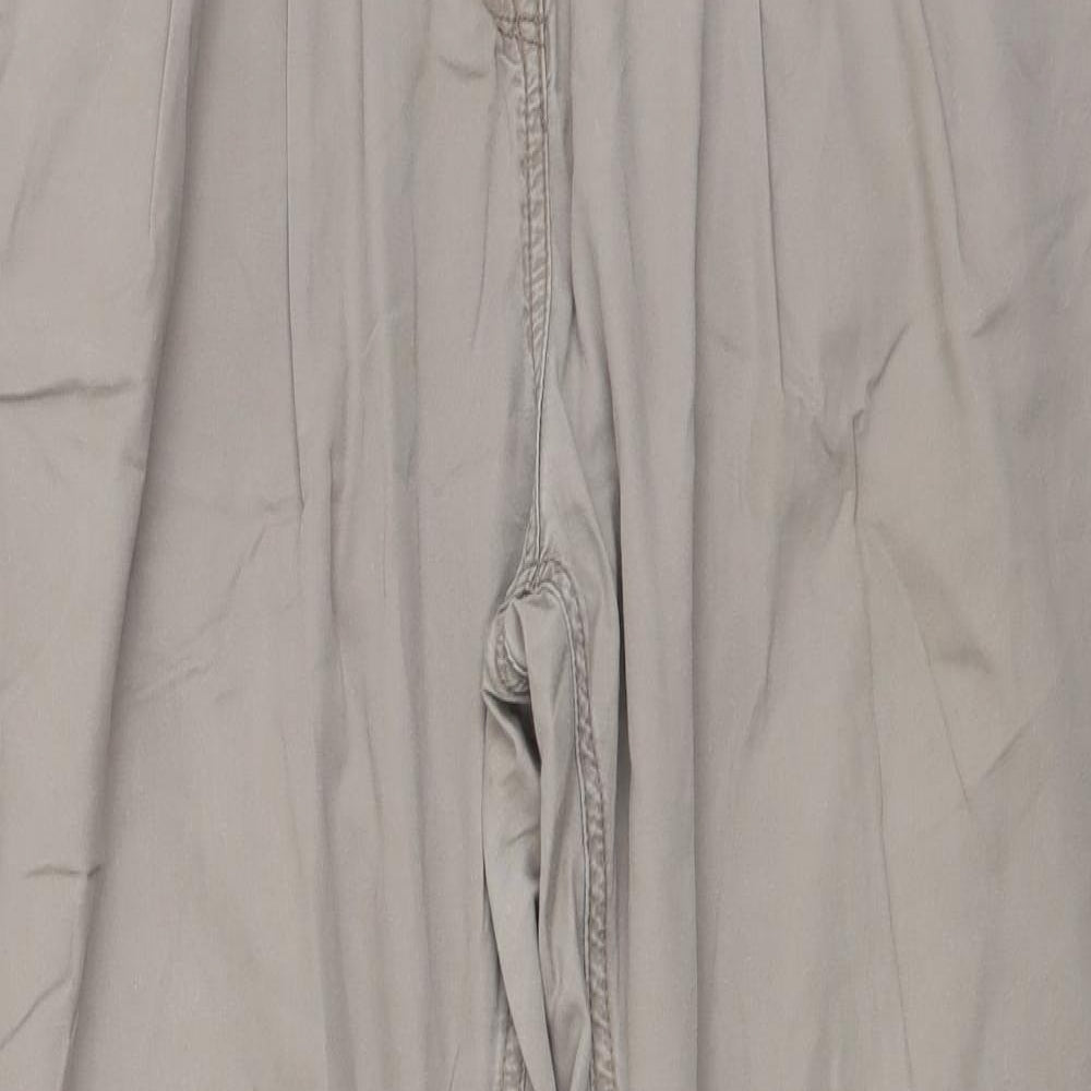 George Womens Beige Cotton Trousers Size 12 L28 in Regular Button