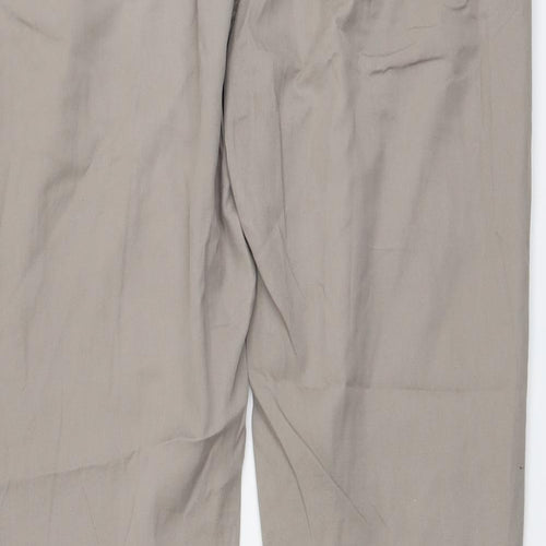 George Womens Beige Cotton Trousers Size 12 L28 in Regular Button