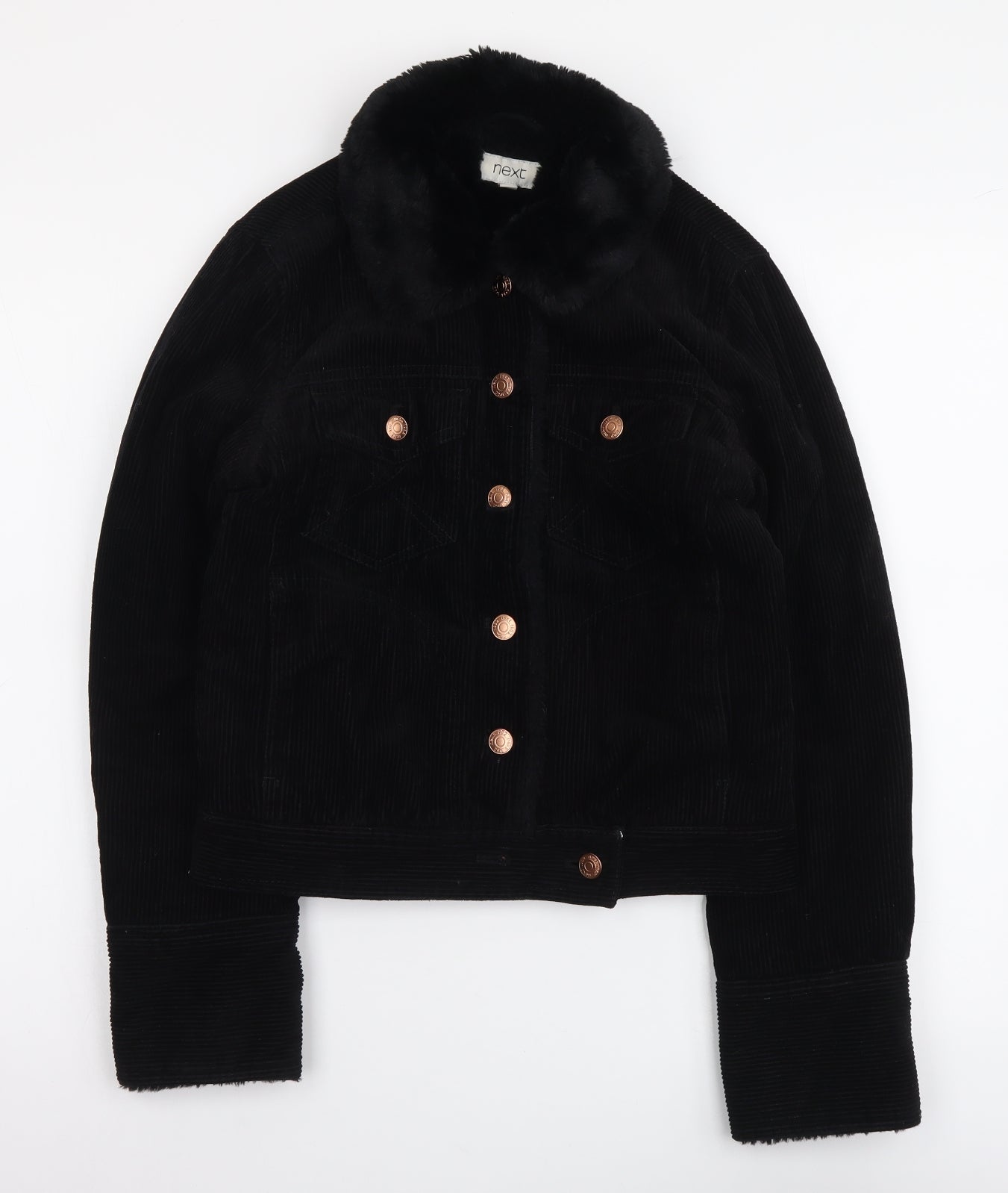 NEXT Womens Black Jacket Size 6 Button