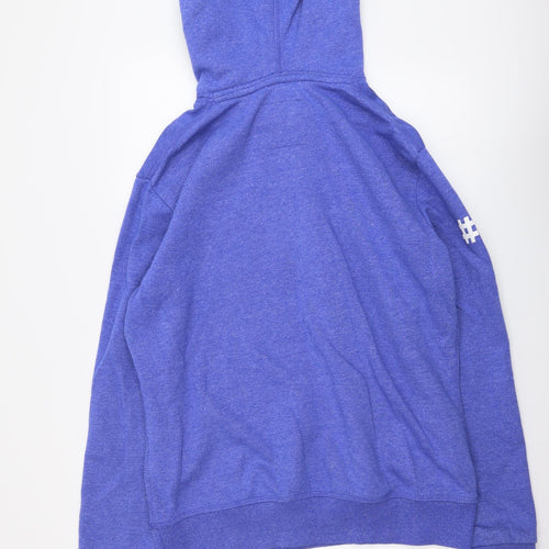 Superdry Mens Blue Cotton Pullover Hoodie Size L