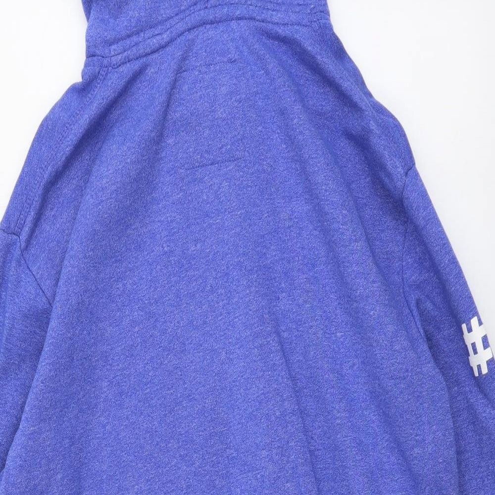 Superdry Mens Blue Cotton Pullover Hoodie Size L
