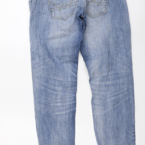 Duck and Cover Mens Blue Cotton Straight Jeans Size S L29 in Regular Button