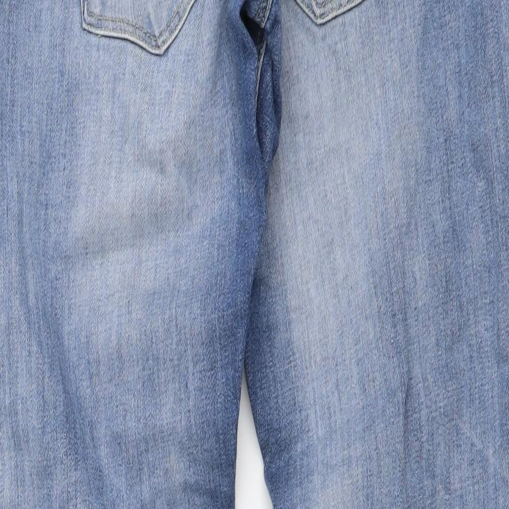 Duck and Cover Mens Blue Cotton Straight Jeans Size S L29 in Regular Button