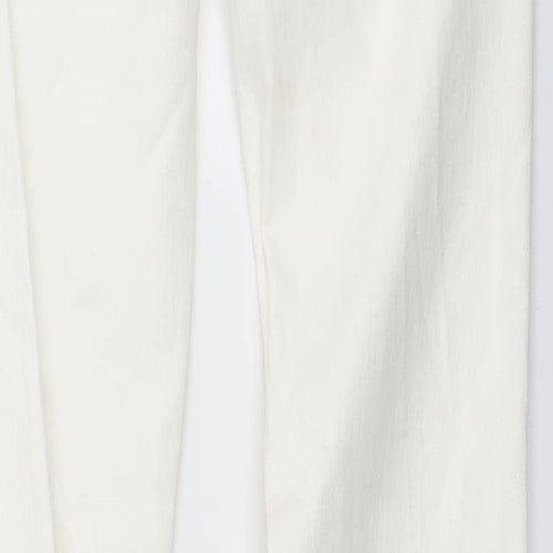 Topshop Womens Ivory Cotton Mom Jeans Size 26 in L30 in Regular Button