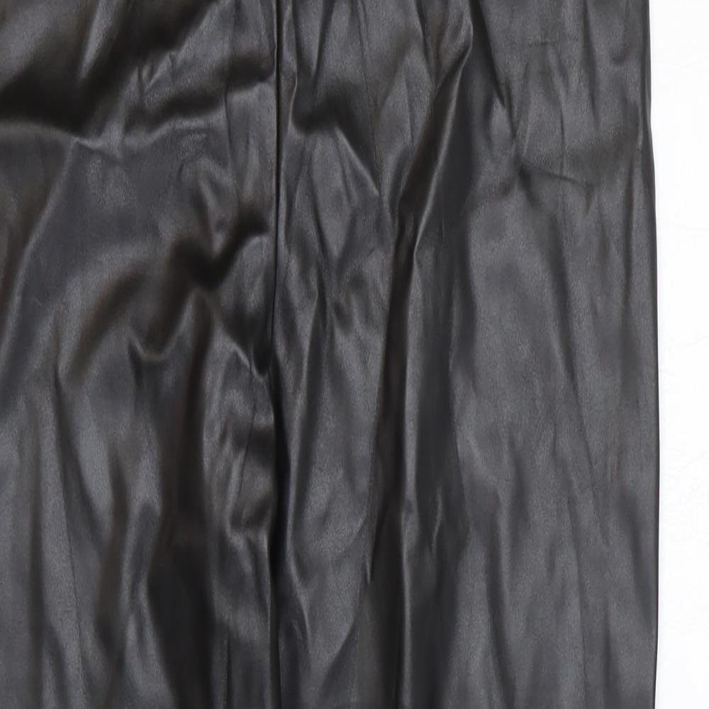 Missguided Womens Black Polyester Trousers Size 14 L27 in Regular
