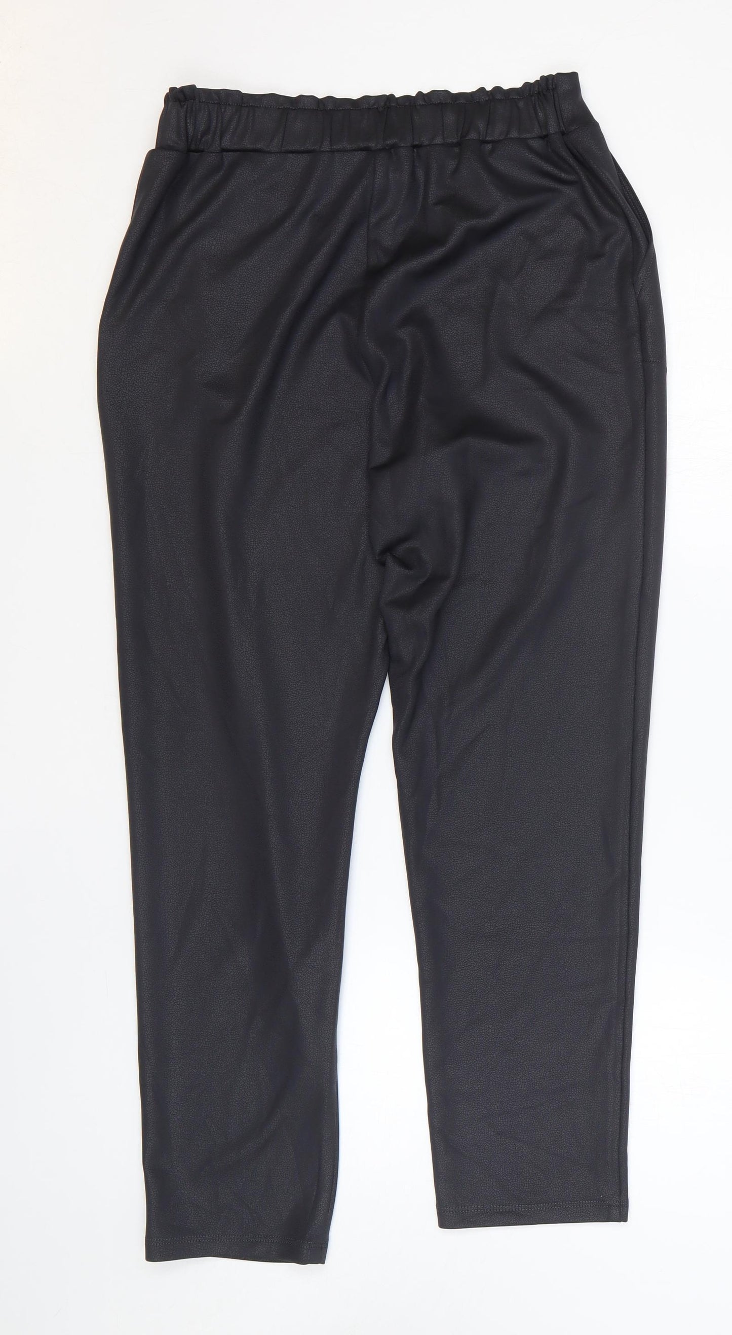KIM&CO Womens Black Polyester Trousers Size M L27 in Regular