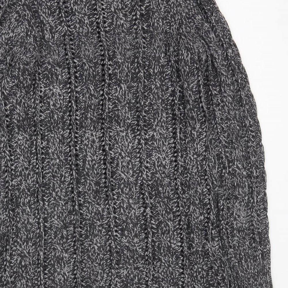 Debenhams Womens Grey Collared Acrylic Cardigan Jumper Size 14