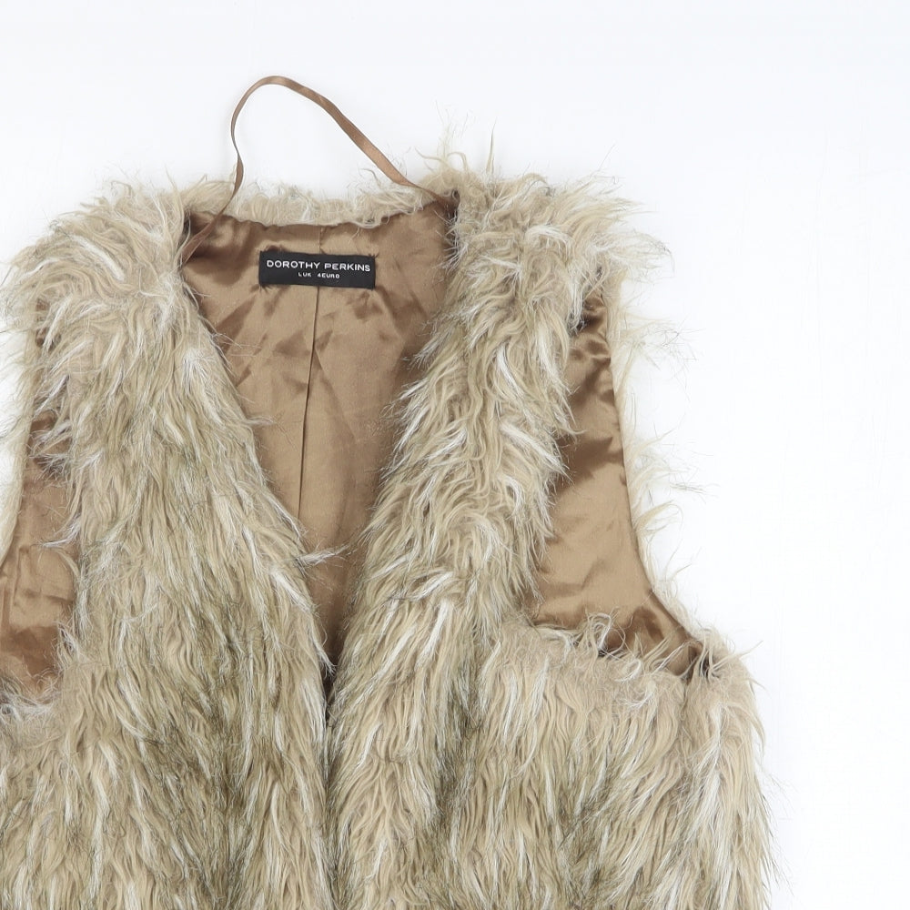Dorothy Perkins Womens Beige Gilet Jacket Size L Buckle