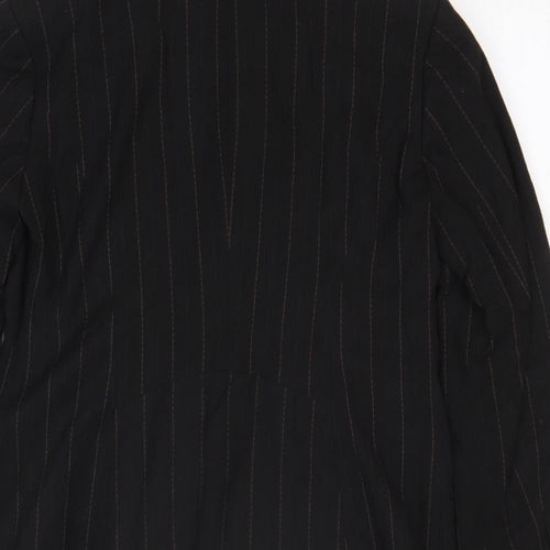 Principles Womens Black Striped Polyester Jacket Blazer Size 14