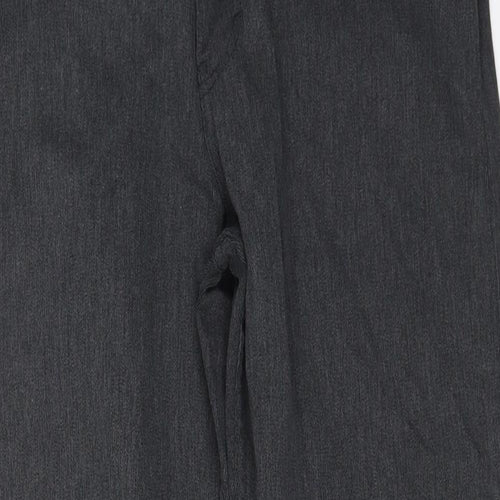 Marks and Spencer Mens Grey Cotton Straight Jeans Size 34 in L31 in Regular Zip