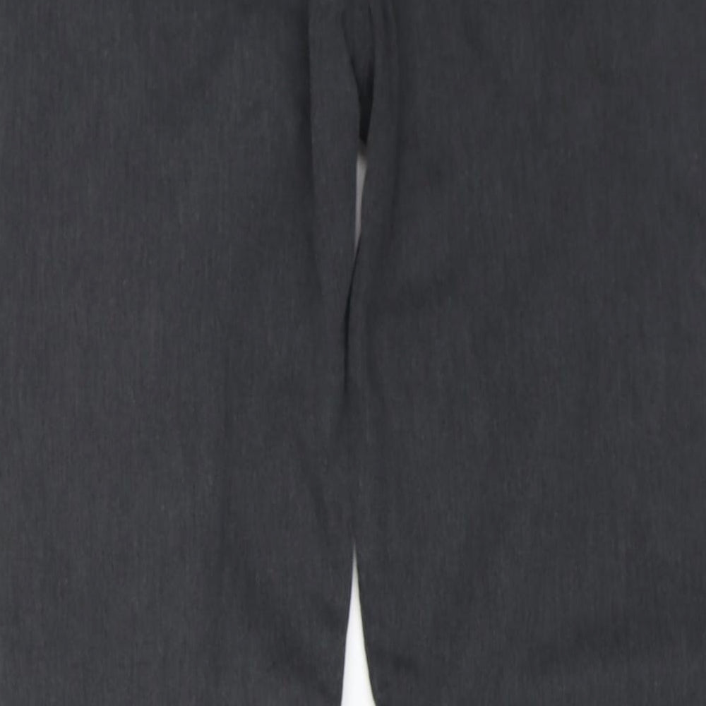 Marks and Spencer Mens Grey Cotton Straight Jeans Size 34 in L31 in Regular Zip