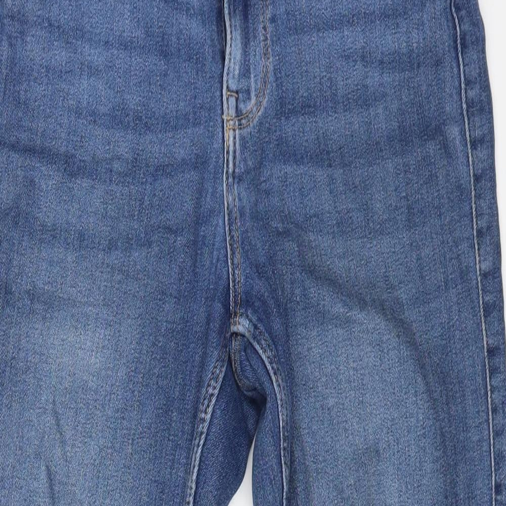 Pieces Womens Blue Cotton Skinny Jeans Size M L25 in Regular Zip