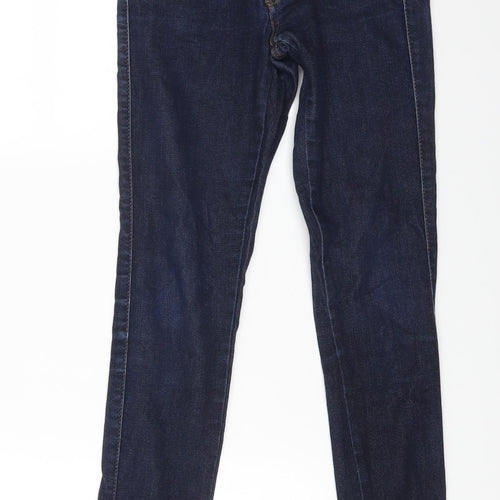 Intropia Womens Blue Cotton Skinny Jeans Size 6 L26 in Regular Zip