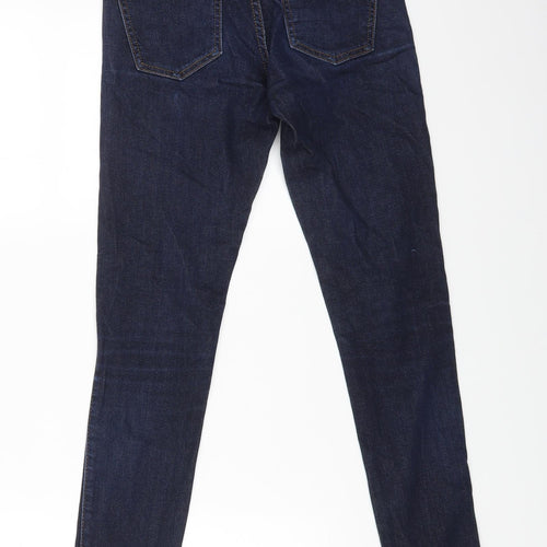 Intropia Womens Blue Cotton Skinny Jeans Size 6 L26 in Regular Zip